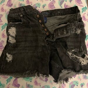 Arizona Jean Company Black Distressed Jean Shorts